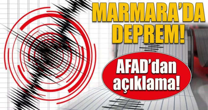 Marmara Denizi'nde 5 büyüklüğünde deprem