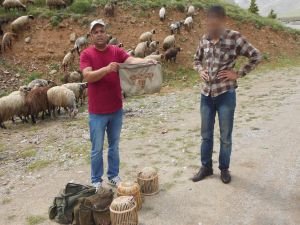 Kaçak keklik avlayanlar yakalandı