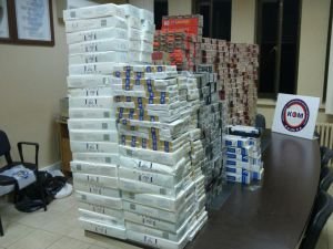 14 bin paket kaçak sigara ele geçirildi