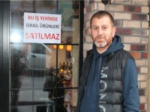 Esnaftan boykot kararı: Bu iş yerinde israil ürünleri satılmaz