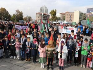 Başkentli çocuklar Gazze'deki soykırımı lanetledi