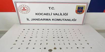 Kocaeli'de tarihi eserler ele geçirildi: 1 gözaltı