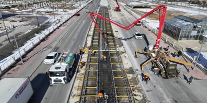 Konya’da yeni tramvay hattı çalışmaları sürüyor