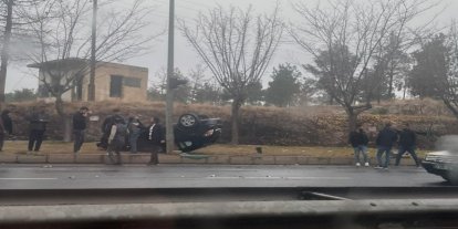 Şanlıurfa’da kayganlaşan yol kazaya sebep oldu