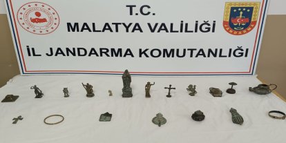 Malatya'da çok sayıda tarihi eser ele geçirildi