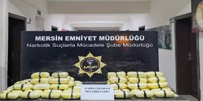 Mersin'de 43 kilogram metamfetamin ele geçirildi