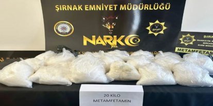 Şırnak’ta 20 kilogram metamfetamin ele geçirildi