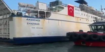 Gazze'ye 871 ton insani yardım taşıyan "14. İyilik Gemisi" yola çıktı