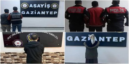 Gaziantep'te araması bulunan 851 kişi yakalandı