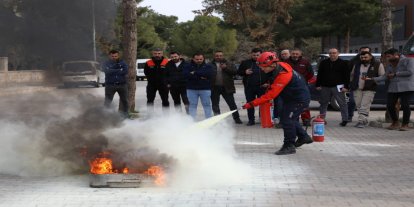 Mardin’de yangın eğitimi ve tahliye tatbikatı gerçekleştirildi