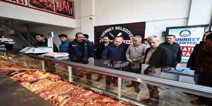 Gaziantep'te belediye tarafından et satış noktası kuruldu