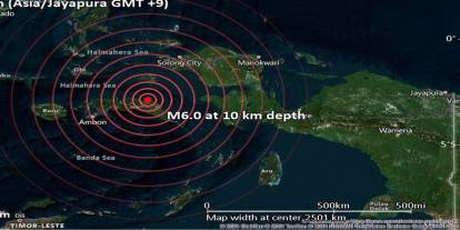 Endonezya’da 6 büyüklüğünde deprem