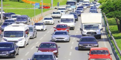 Bursa'da trafiğe kayıtlı araçların çoğunluğunu otomobiller oluşturuyor