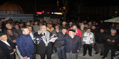 Elazığ'da siyonist işgal rejiminin Gazze'deki saldırıları tel'in edildi