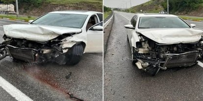 Siirt'te maddi hasarlı trafik kazası