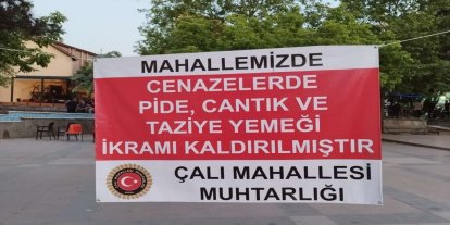 Bursa'da cenazelerde yemek ikramı uygulamasına son verildi