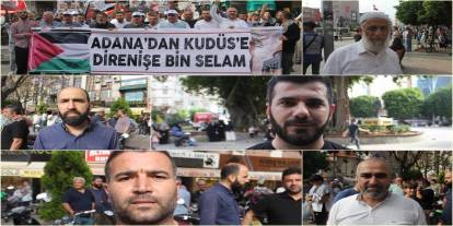 Adanalılardan Gazze'ye destek için birlik çağrısı: Bir olmazsak, bir bir gideriz