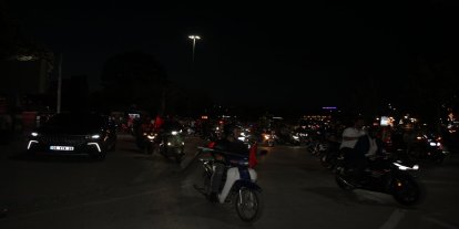 Gaziantep'te motosiklet sürücülerinden Gazze protestosu