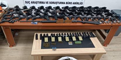 Gaziantep'te çok sayıda silah ele geçirildi
