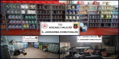 Kocaeli'de 11 bin 970 litre sahte madeni yağ ele geçirildi