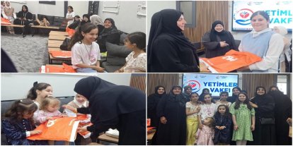 Yetimler Vakfı'ndan Filistin ve Doğu Türkistanlı çocuklara bayramlık giyim