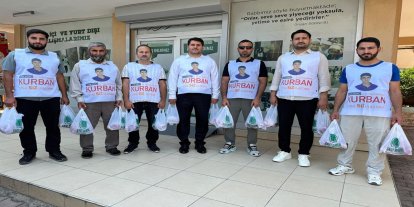 Antalya'da  Yasin Börü ve arkadaşlarının anısına muhtaç ailelere kurban eti dağıtıldı