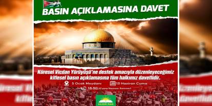 Adana "Küresel Vicdan Yürüyüşü" için toplanacak