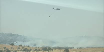 Mardin’de orman yangını: Helikopterlerle müdahale ediliyor
