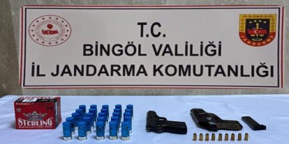 Bingöl'de ruhsatsız silah ele geçirildi