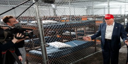 Trump'ın "Timsah Alkatrazı"na ilk göçmen tutuklular ulaştı!