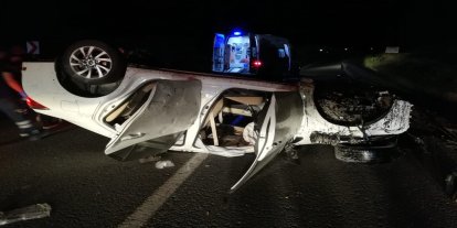 Malatya'da otomobil takla attı: 3 yaralı
