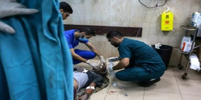 Han Yunus'taki doktorlar ölümle burun buruna hizmet veriyor
