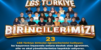 Gaziantep’ten LGS’de 23 Türkiye birincisi