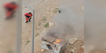 Mardin’de elektrik panosu alev aldı