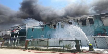 Bolu'da fabrika yangını