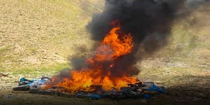 Afganistan'da 7 ton haşhaş imha edildi