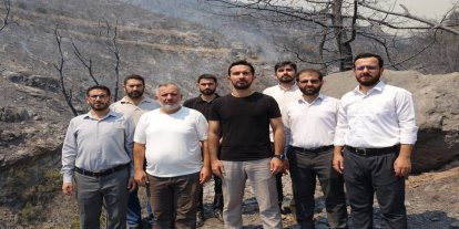 HÜDA PAR heyeti,  Bursa yangın bölgesinde