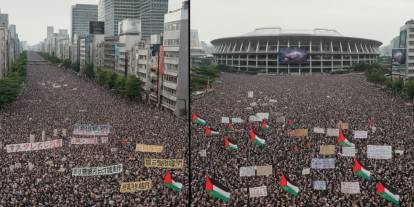 Tokyo'da insan seline dönüşen dayanışma: Gazze'ye yönelik açlık savaşı durdurulsun