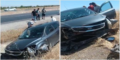 Batman'da otomobil şarampole devrildi: 2 yaralı