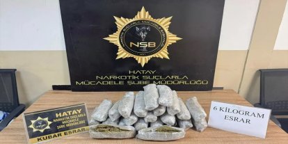 Hatay'da 6 kilogram esrar ele geçirildi: 2 tutuklama