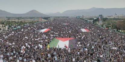 Yemen'den Gazze'ye milyonluk destek gösterisi