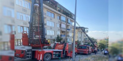 Malatya'da korkutan ev yangını