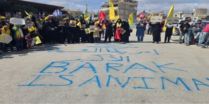 ABD elçisi Barrack’ın ziyareti öncesi Güney Lübnan’da protesto