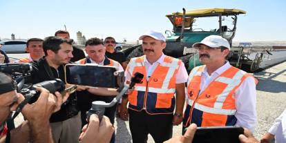 Vali Canalp, Diktepe köyü mevkiinde yapımı süren yolu inceledi