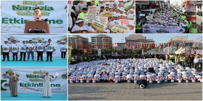 İstanbul'da yüzlerce çocuk "Hayat Namazla Güzeldir" demek için yürüdü
