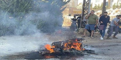 İşgalciler Lübnan'da bir motosikleti bombaladı: Bir şehit