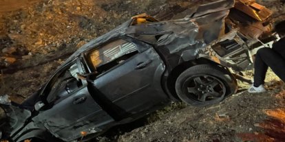 Batman’da pikap şarampole yuvarlandı: 1 yaralı