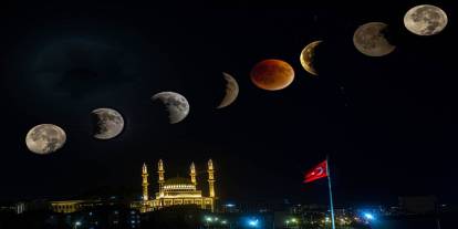Kanlı ay tutulması Batman'da izlendi