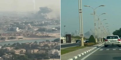 İşgalci siyonistler, Katar'da HAMAS liderlerinin bulunduğu binayı bombaladı