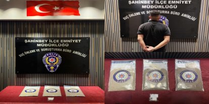 Gaziantep’te 3 kilo metamfetamin ele geçirildi